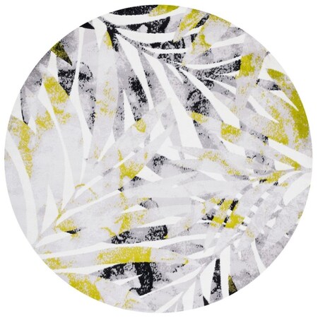 Safavieh Skyler Power Loomed Round Rug; Black & Green - 6 ft. 7 in. x 6 ft. 7 in. SKY189Y-6R